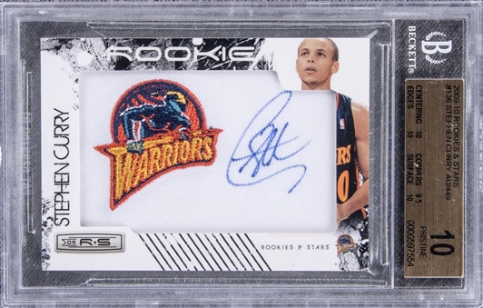 2009-10 Panini "Rookies & Stars" #136 Stephen Curry Signed Rookie Card (#363/449) – BGS PRISTINE 10/BGS 10 "1 of 1!"